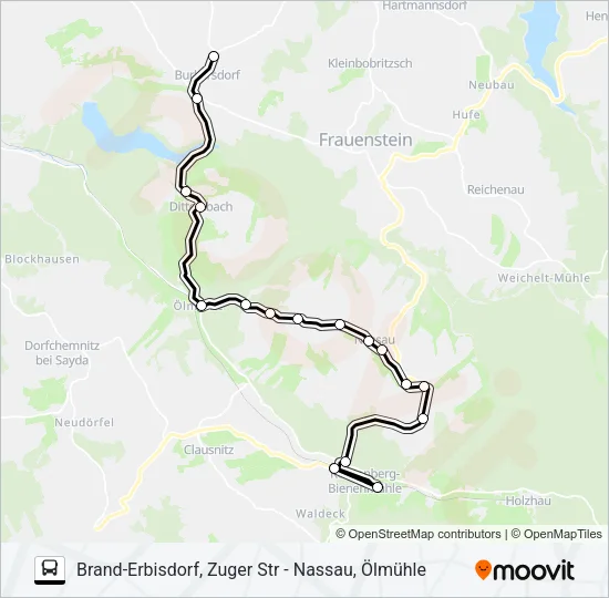 733 Bus Line Map