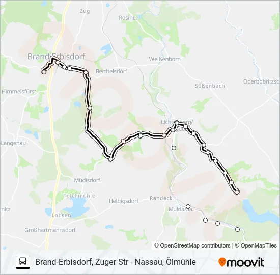 733 Bus Line Map