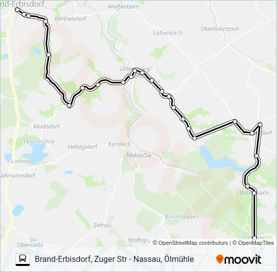 733 Bus Line Map