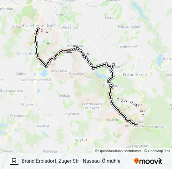 733 Bus Line Map