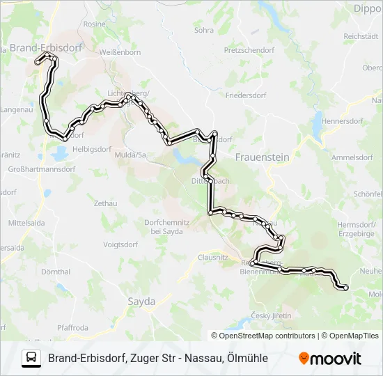 733 Bus Line Map