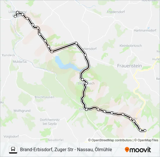 733 Bus Line Map