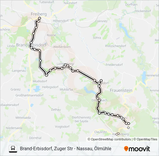 733 Bus Line Map