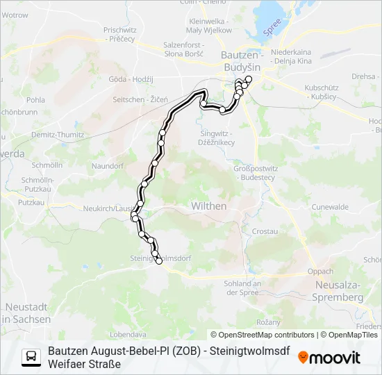 512 Bus Line Map