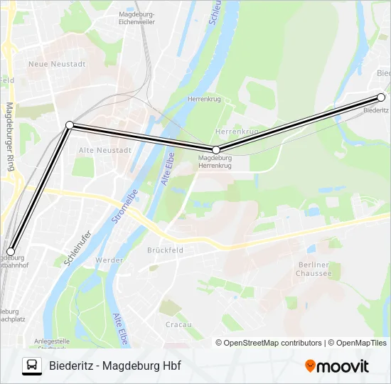 RE1 Bus Line Map
