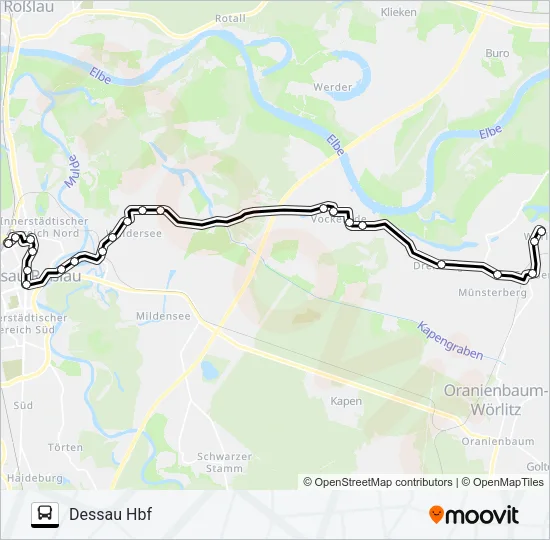 304 Bus Line Map