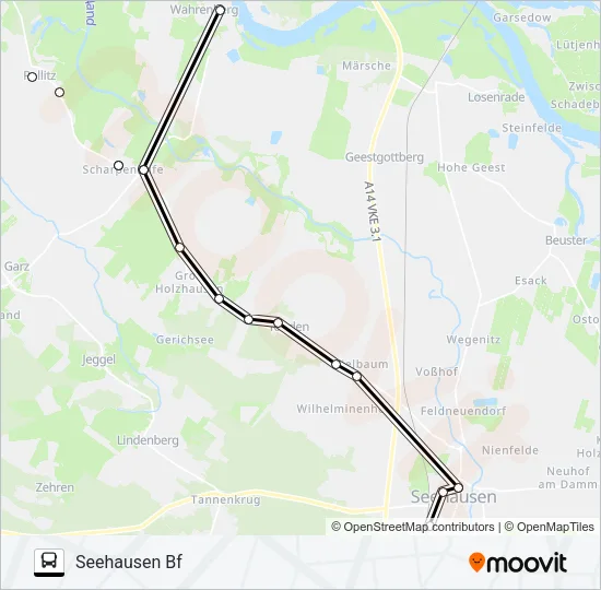 952 Bus Line Map
