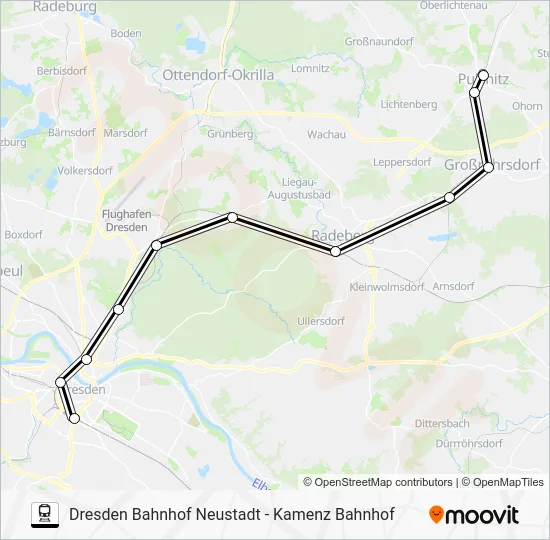 Поезд S8: карта маршрута