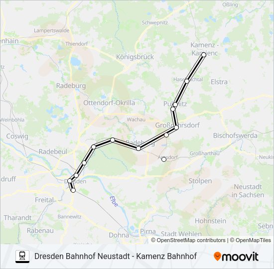 Поезд S8: карта маршрута
