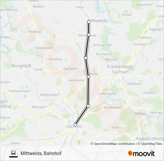  EV: карта маршрута