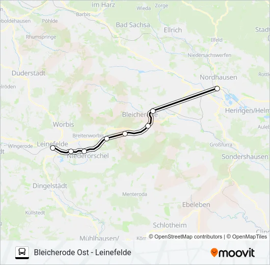 RB57 Bus Line Map
