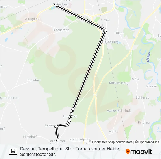 442 Bus Line Map