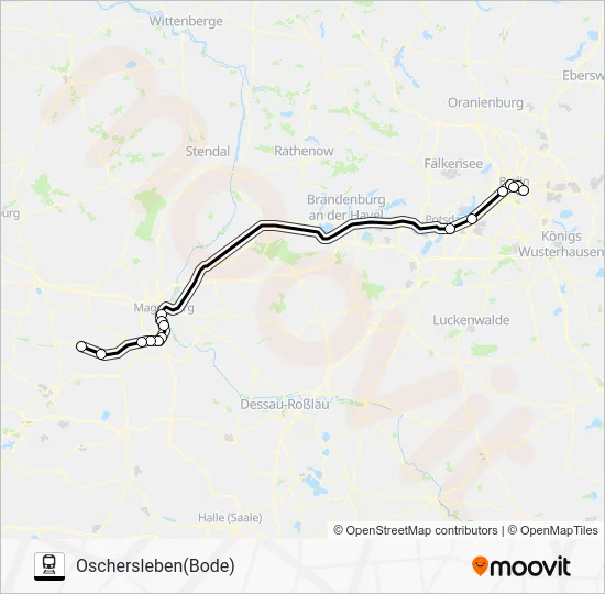 Поезд HBX: карта маршрута