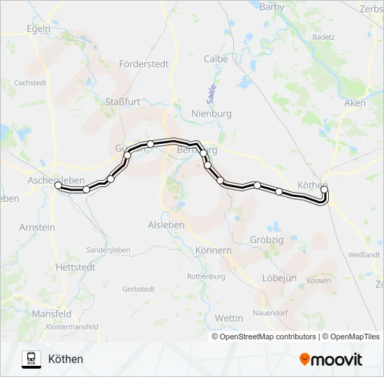 RB50 Train Line Map