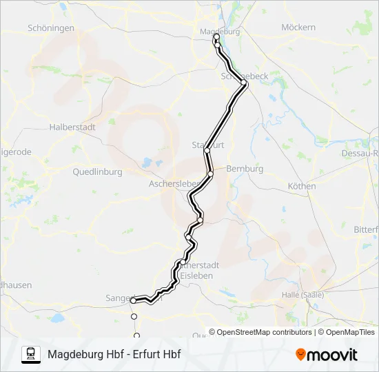 RE10 Train Line Map