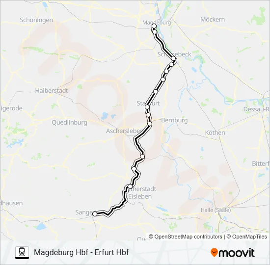 RE10 Train Line Map