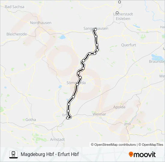 RE10 Train Line Map