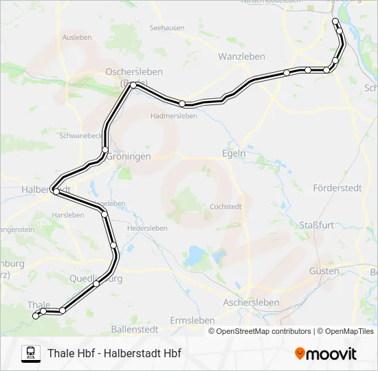Поезд RE11: карта маршрута