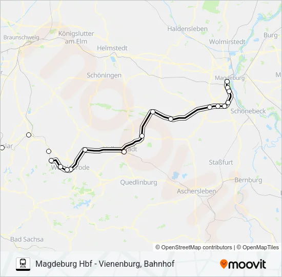 RE21 Train Line Map