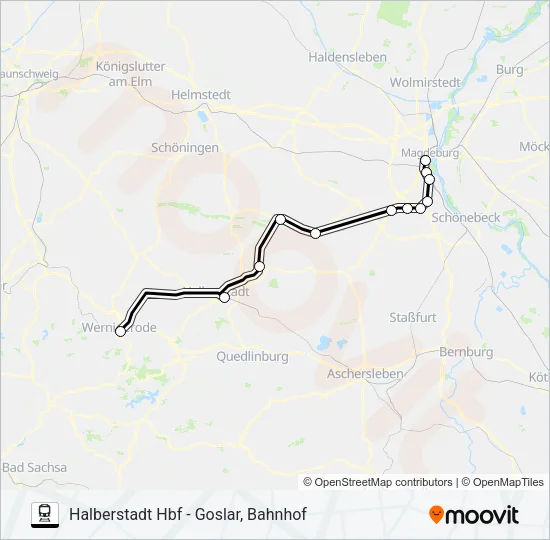 RE21 Train Line Map