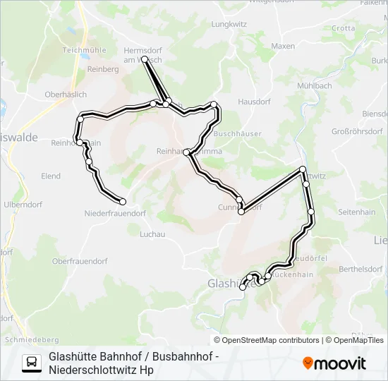 389 Bus Line Map