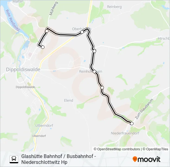 389 Bus Line Map