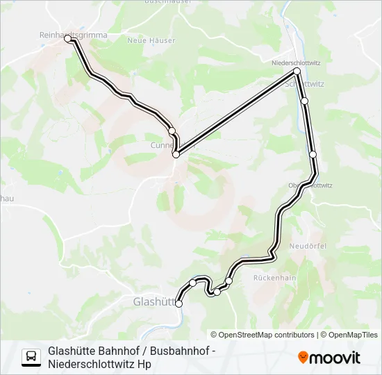 389 Bus Line Map