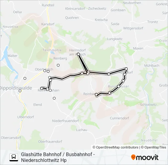 389 Bus Line Map