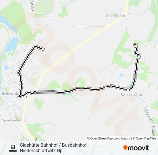 389 Bus Line Map