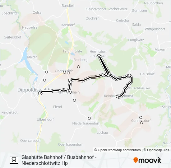 389 Bus Line Map