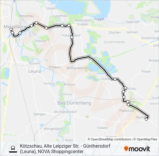 738 Bus Line Map