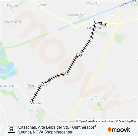 738 Bus Line Map