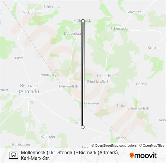Автобус 932: карта маршрута