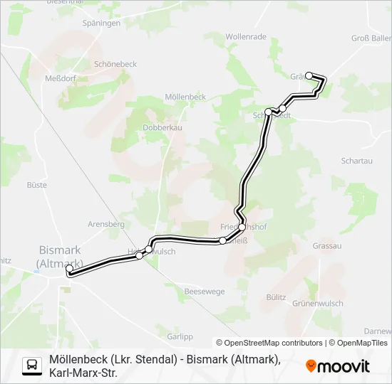 Автобус 932: карта маршрута
