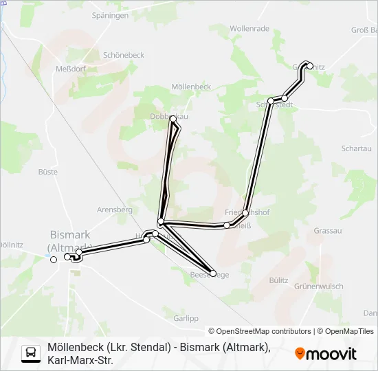 Автобус 932: карта маршрута