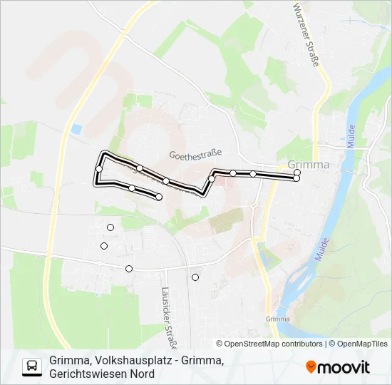 B Bus Line Map