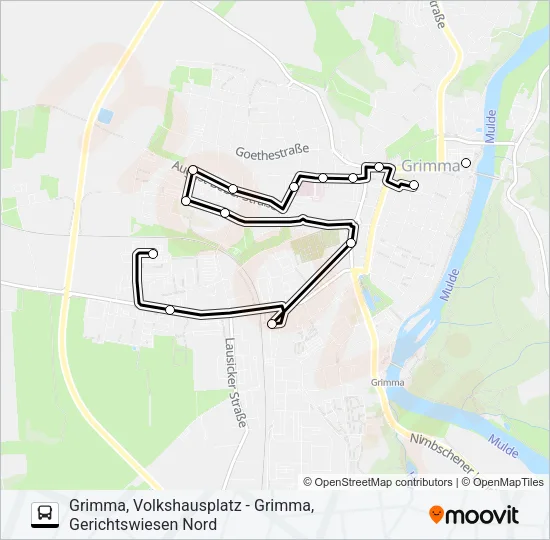 B Bus Line Map