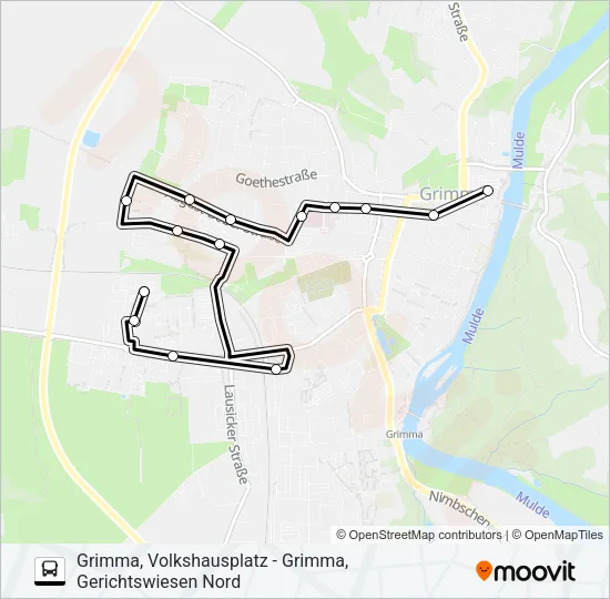 B Bus Line Map