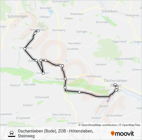 Автобус 653: карта маршрута