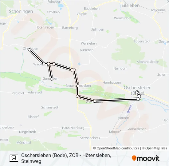 653 Bus Line Map