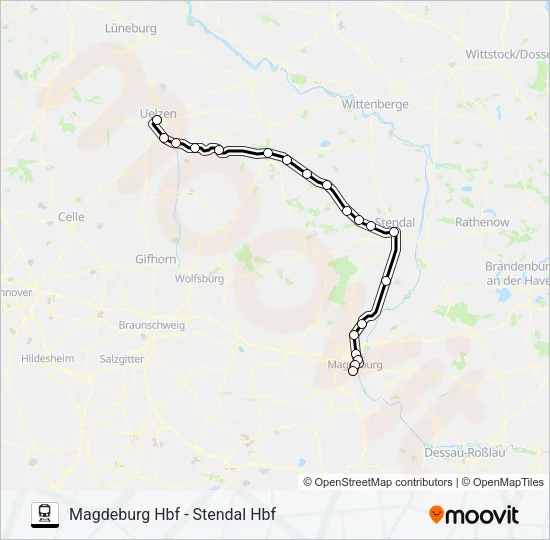 RE20 Train Line Map