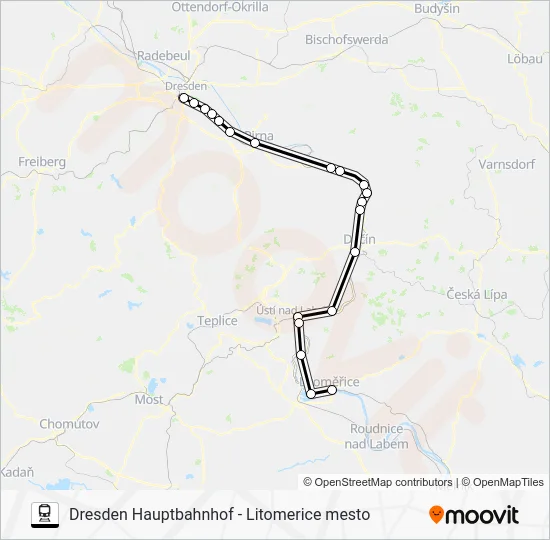 Поезд RE20: карта маршрута