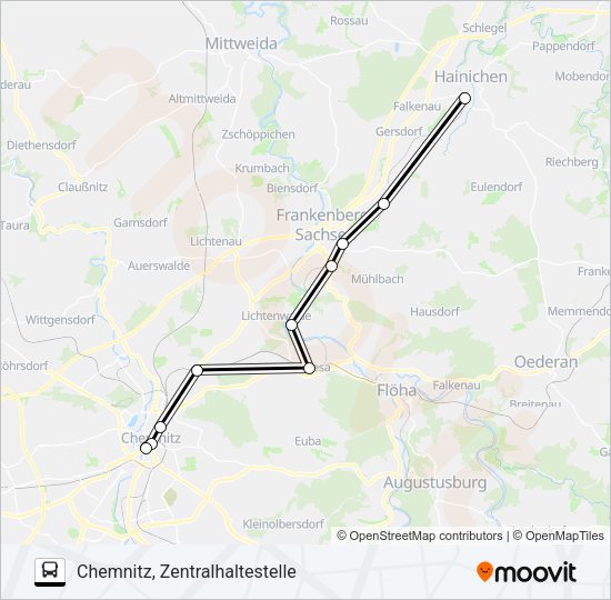 Автобус C15: карта маршрута