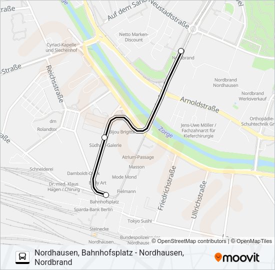 Автобус SEV: карта маршрута