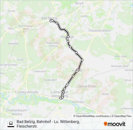 X2 Bus Line Map