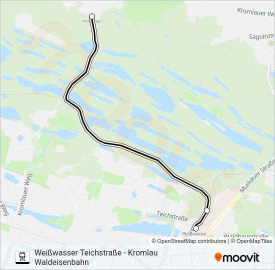 Поезд LINIE A: карта маршрута