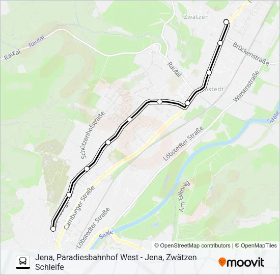 E Bus Line Map