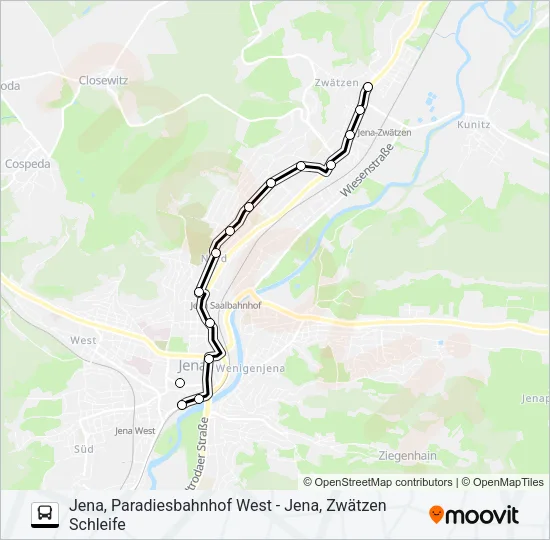 E Bus Line Map