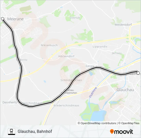 RE1 Train Line Map