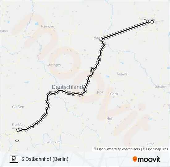 16 Train Line Map
